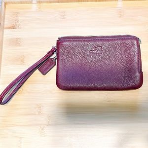 Small Coach Leather Wristlet